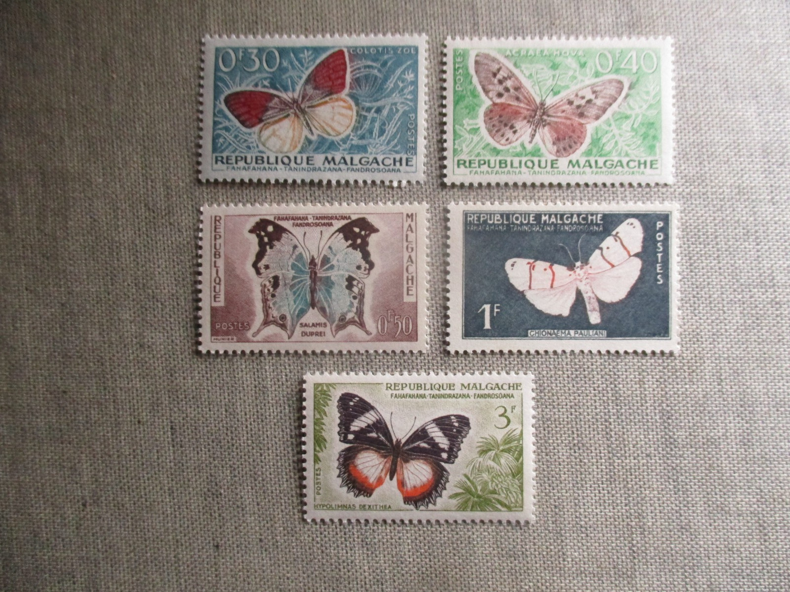 Malagasy Republic, Scott# 306-310, MNH