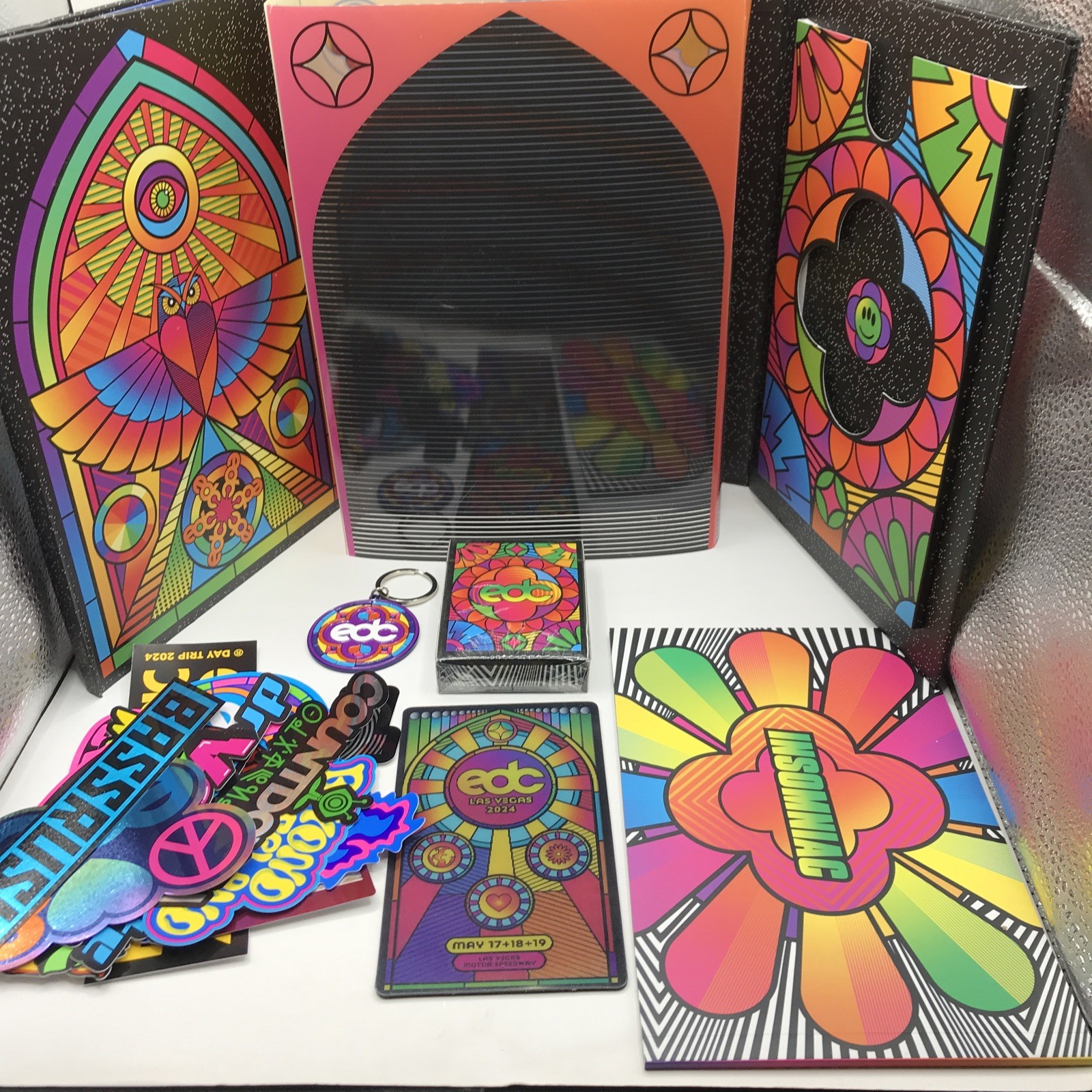 EDC Las Vegas 2024 Swag Kinetic Box INCOMPLETE + MAGNET, Electric Daisy Carnival