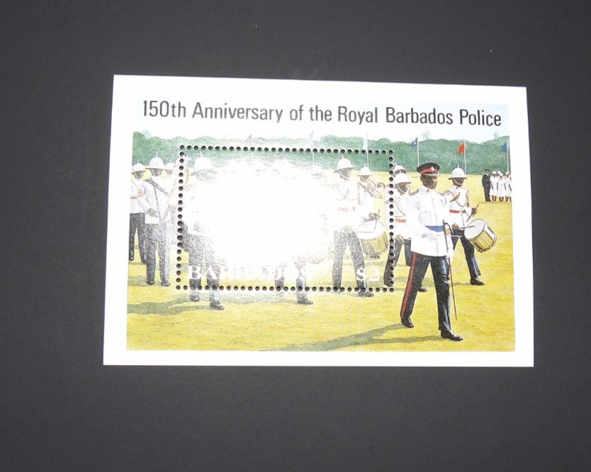 BARBADOS SCOTT #674 BARDADOS POLICE SOUVENIR SHEET MNH SET OF 1