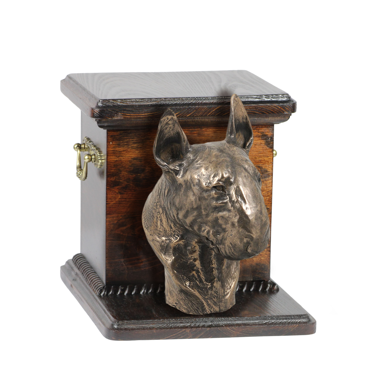 Bull Terrier Holzurne Black With Dog