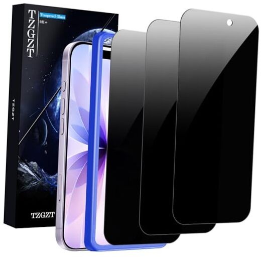  (Real Anti Spy) 3 Pack for iPhone 17 Privacy Screen Protector Tempered Glass 