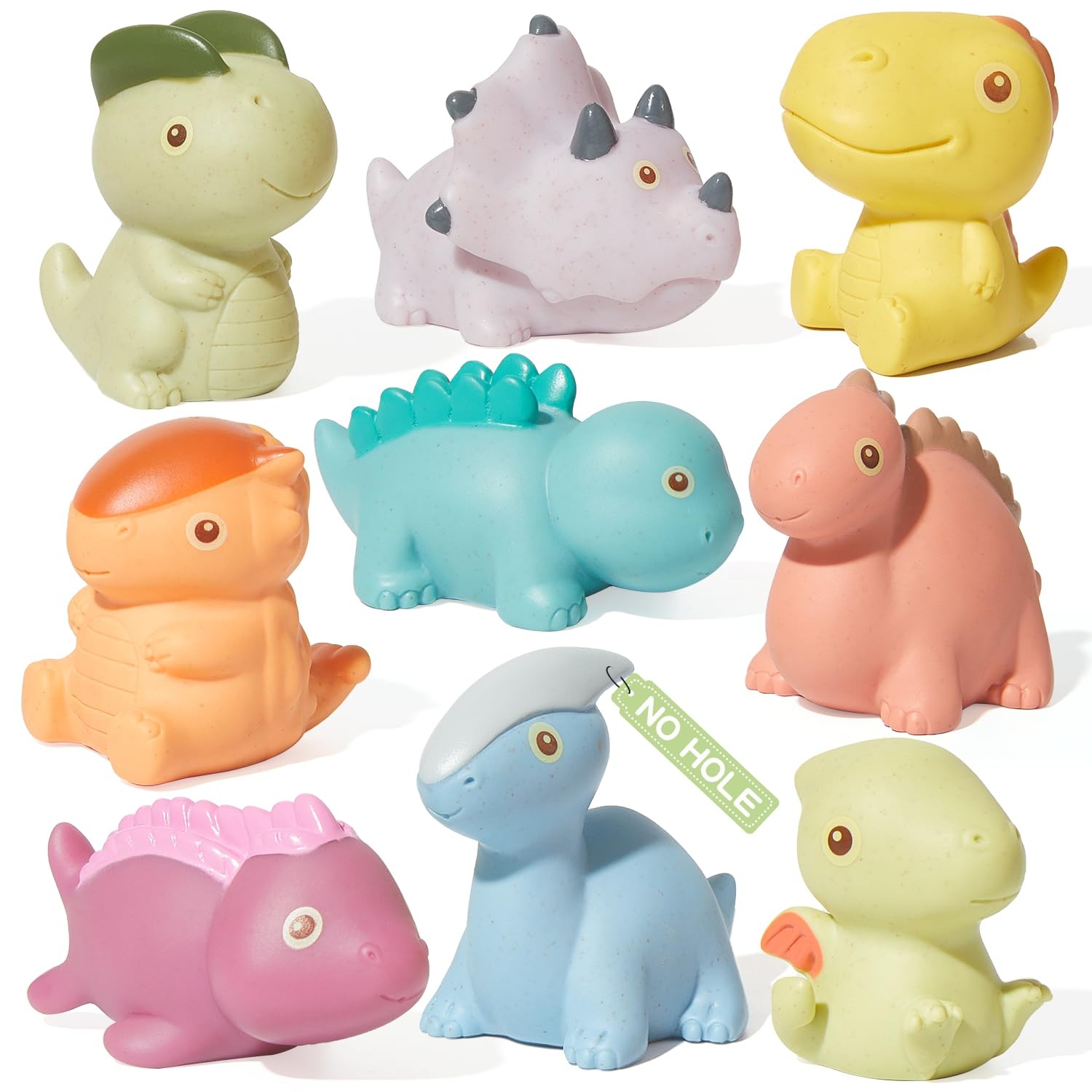 Bath Toys, Dinosaur 9 Pack | Sealed, No Hole & Mold Bath Toys Design | Soft, ...