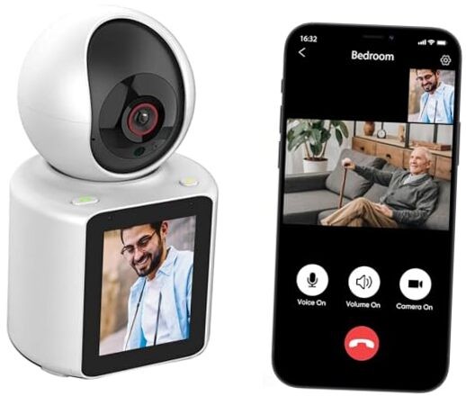 Two Way Pet Camera with 2.8 inch HD Screen, 1080P Video Press the Button