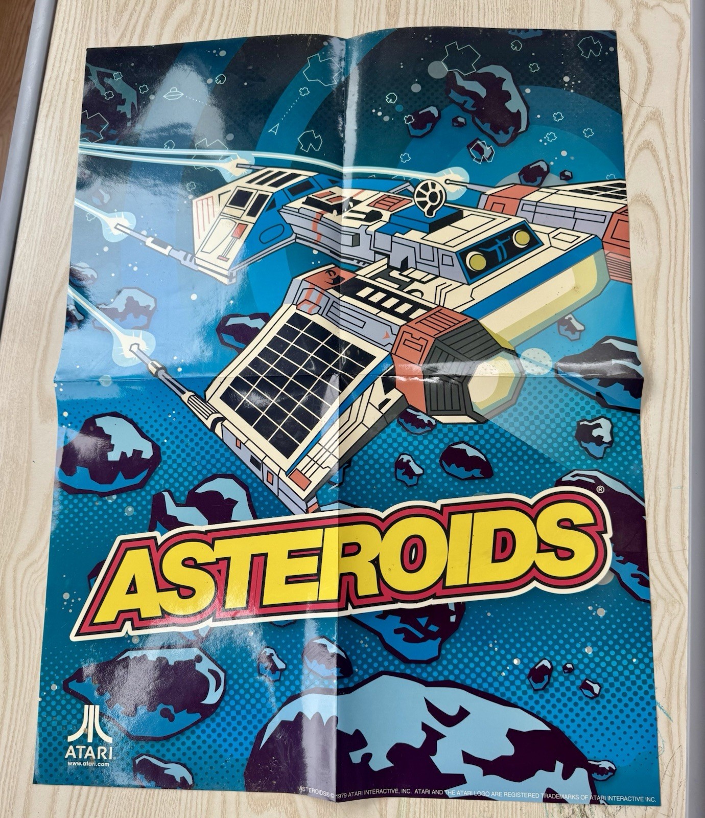 Atari Asteroids Poster 1979 Vintage Arcade Gaming Memorabilia Collectible Art