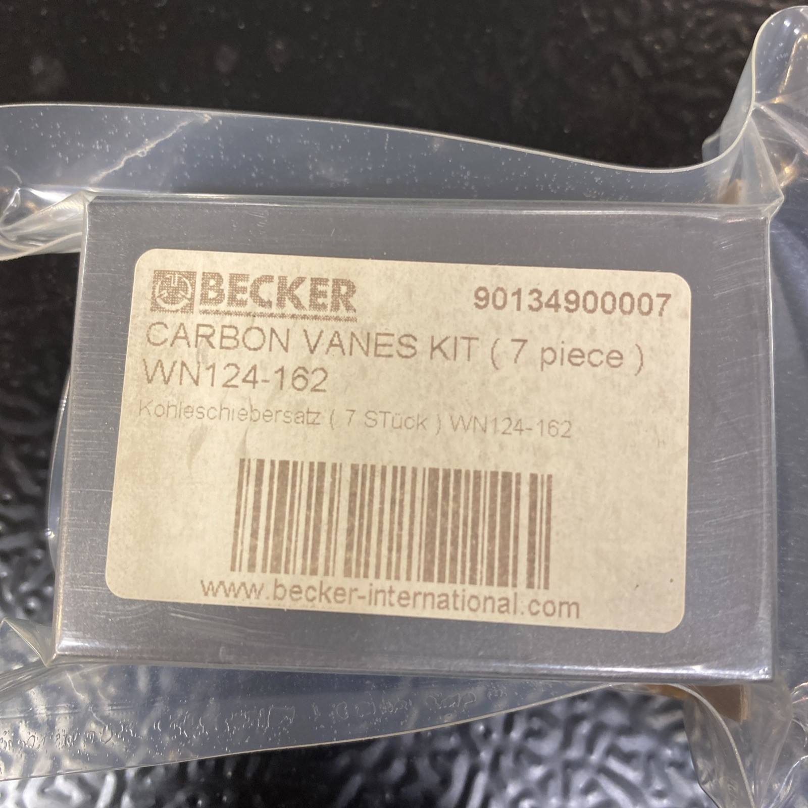 Carbon Vane 90134900007 WN124-162 for Becker Pump DT/T/VT3.25 DT/T/VT4.25 7 pcs