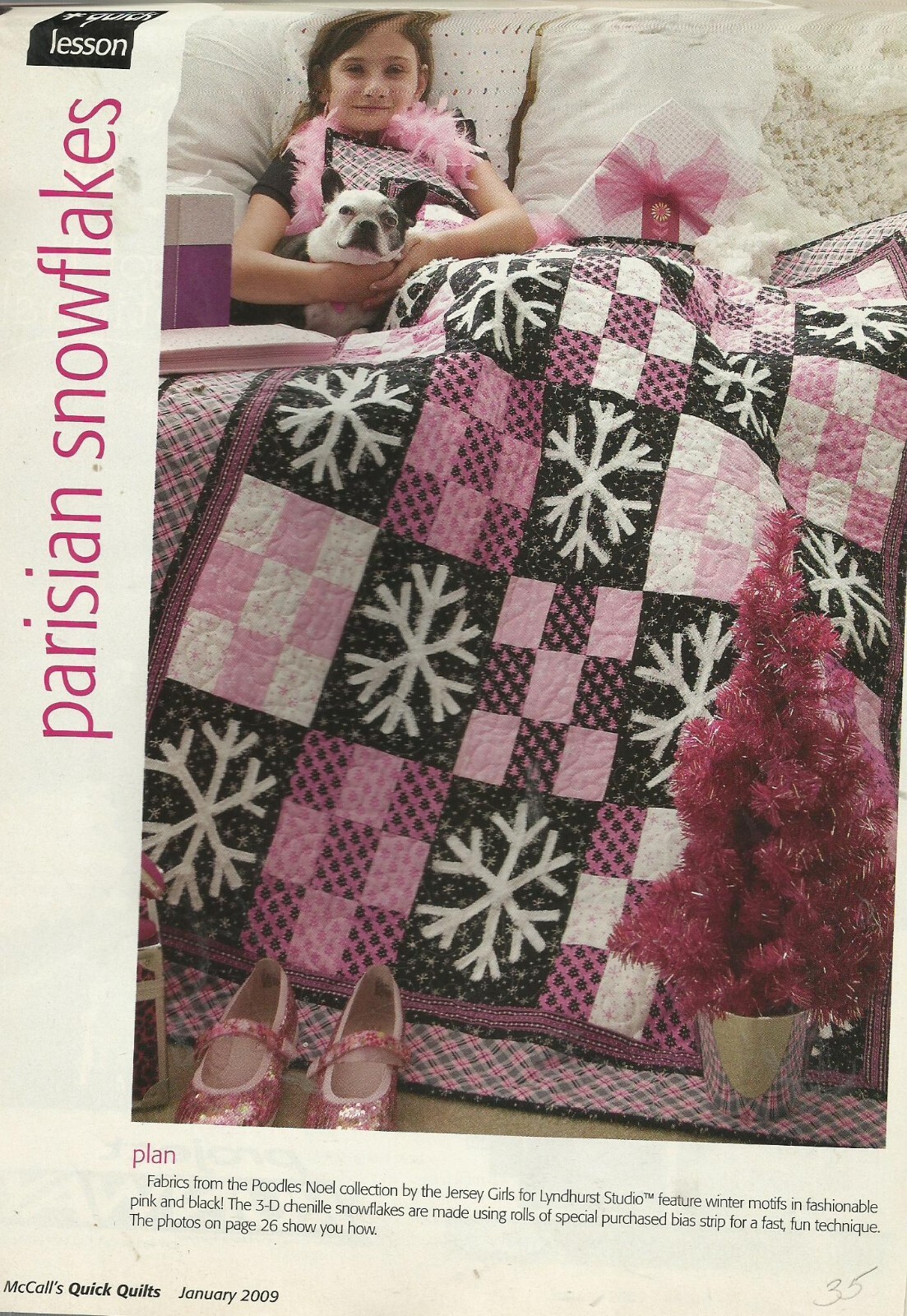 C0110 PARISIAN SNOWFLAKES  QUILT PATTERN/INSTRUCTIONS