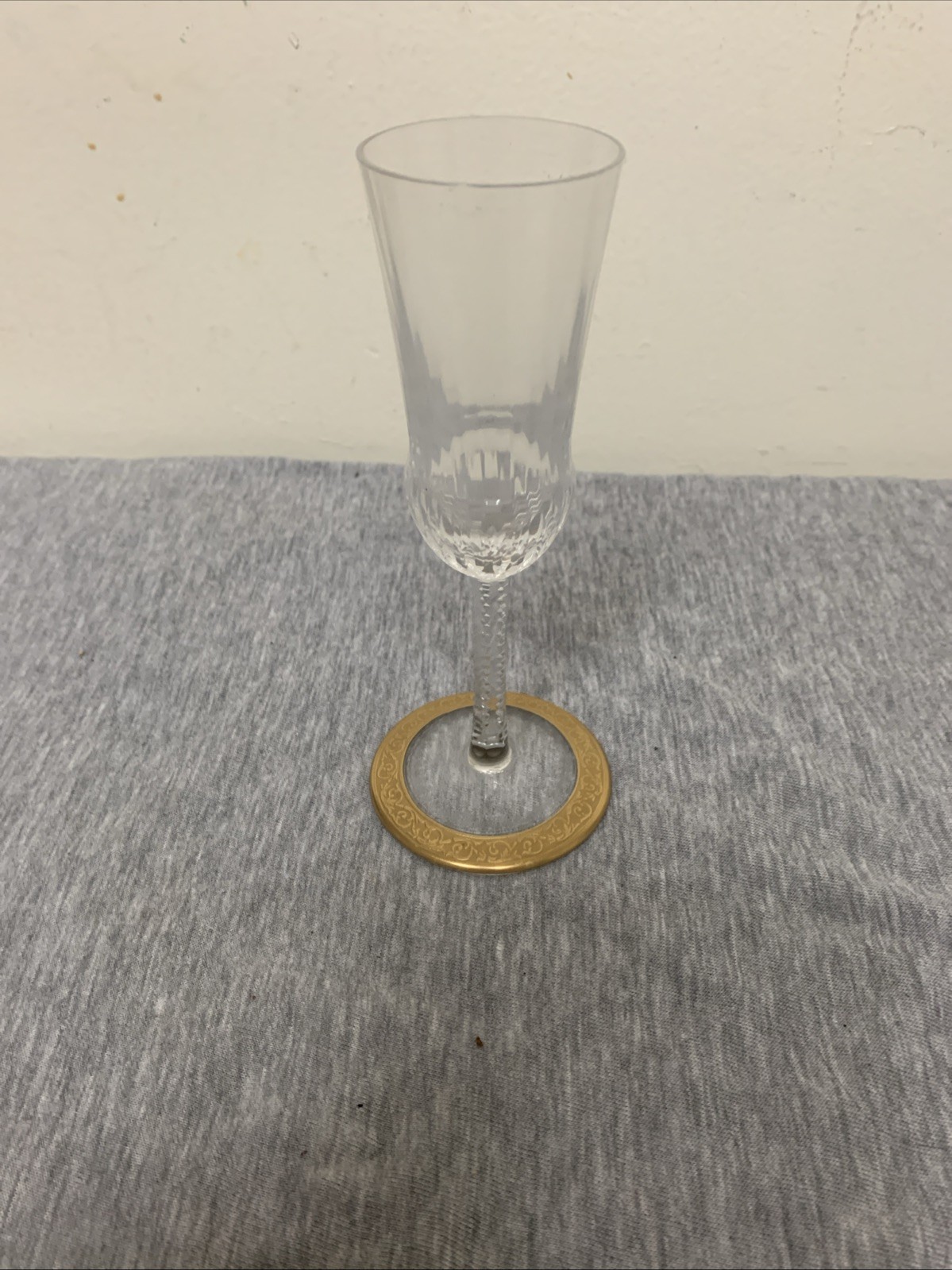 St. Louis France Crystal Thistle 6” Flute