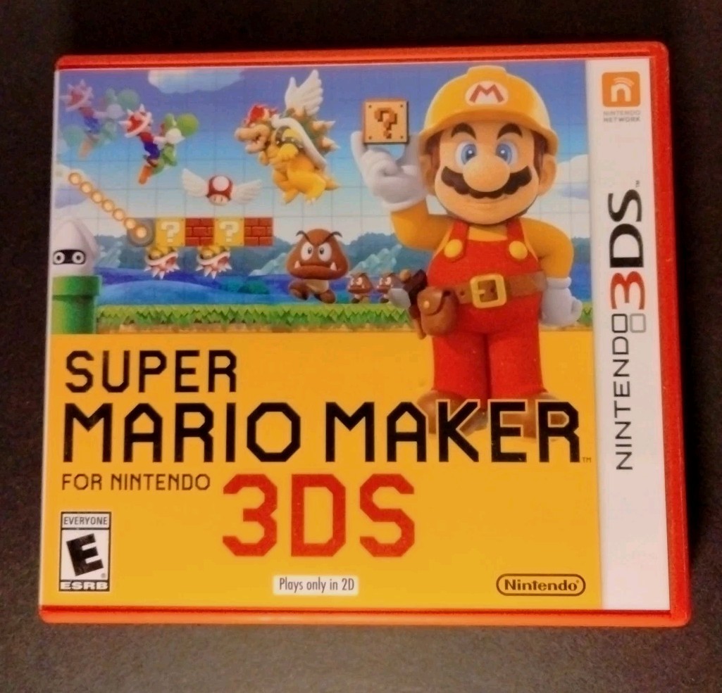 Super Mario Maker 3DS Red box Nintendo 3ds Authentic Case Artwork ONLY