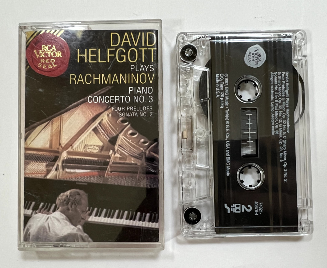David Helfgott Plays Rachmaninov Piano Concerto No. 3 Cassette Tape, RARE,