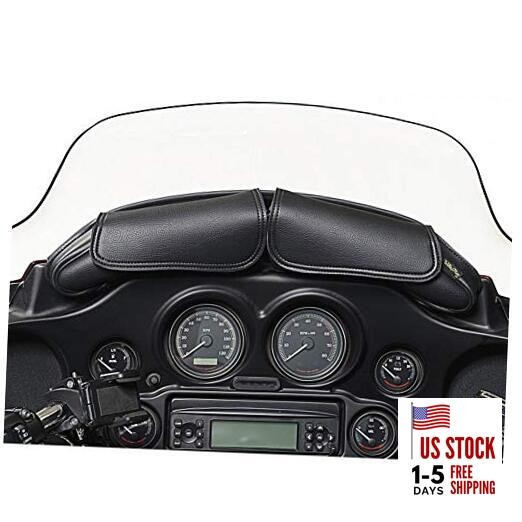  Willie & Max 04725 Two Pouch Synthetic Leather Motorcycle Windshield Bag: 