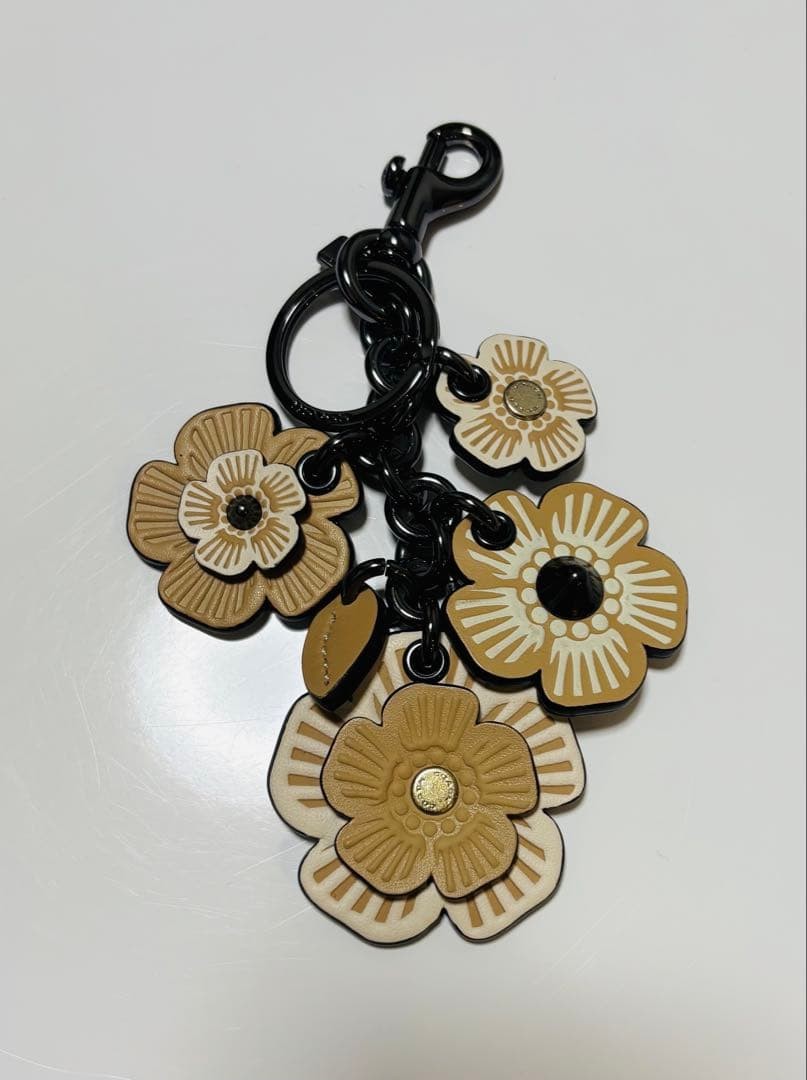 Coach Flower Charm Key Holder