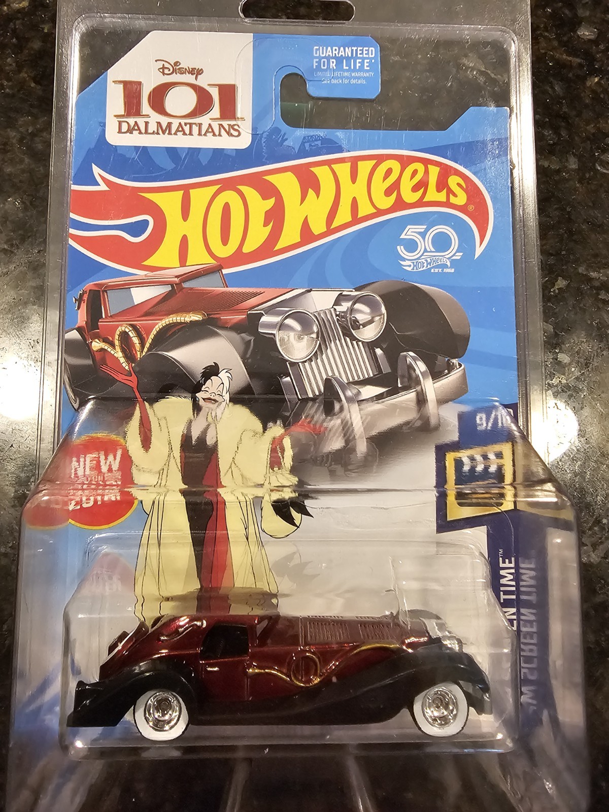 🔥 HW 2018 Cruella De Vil 50th 101 Dalmatians Super Treasure Hunt W/ Protector