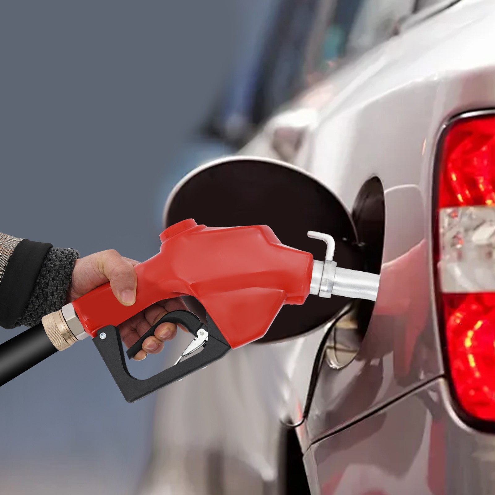 1 Inch Automatic Fuel Gun Nozzle For Diesel Gas Transfer Pump With Cap