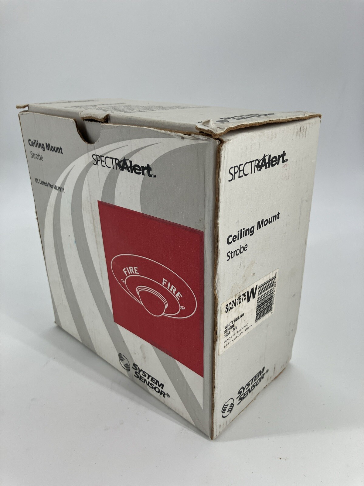 Spectra SC-241575W Alert System Sensor Ceiling Mount Horn Strobe Fire Alarm Red