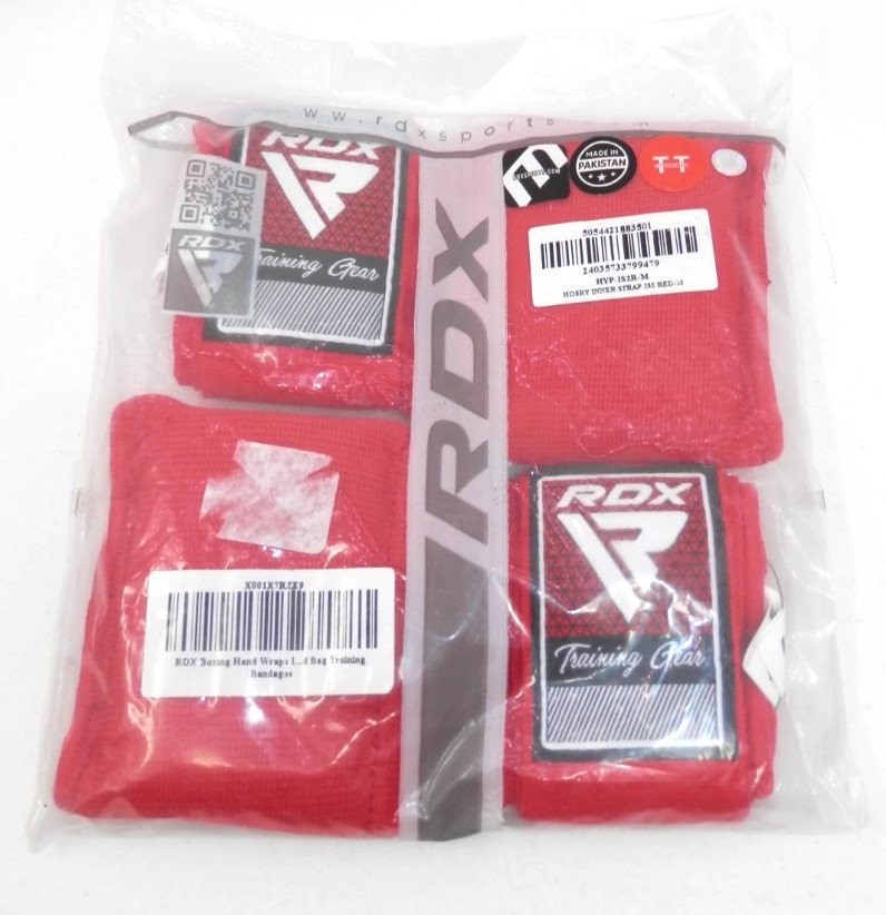RDX Pair Boxing Hand Wraps • Muay Thai MMA Bag Training Red Medium Padded NEW