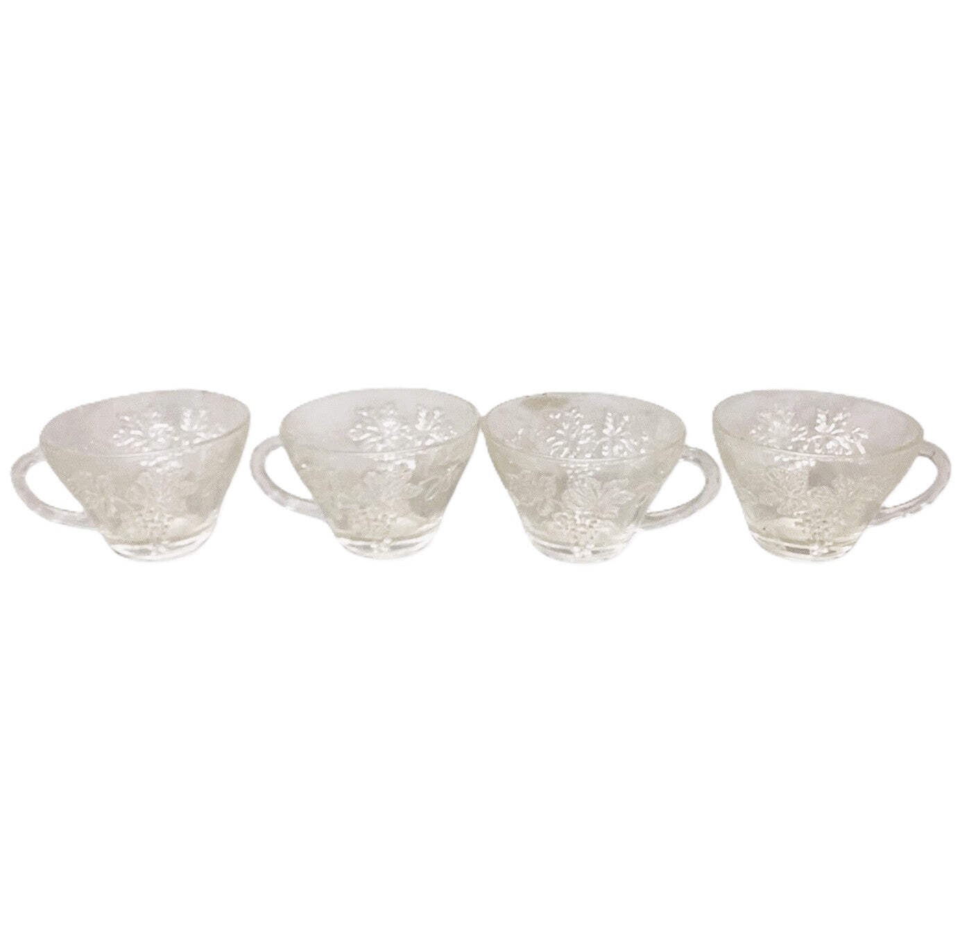 48226 - Set of 4 Engraved Glass 4-Inch Tea Cups | AwaitingInput |