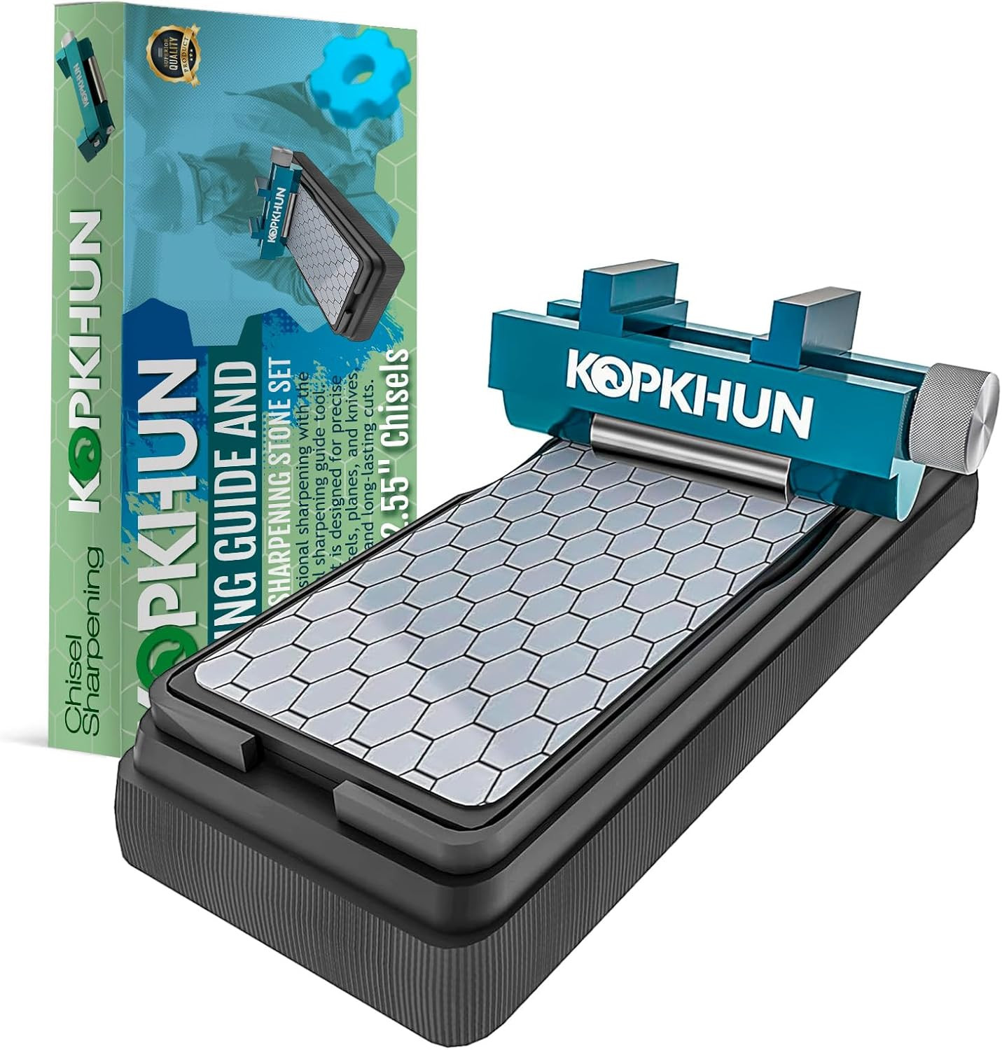 Adjustable Honing Guide with Whetstone – Sharpening Jig for Chisels & Plane Iron