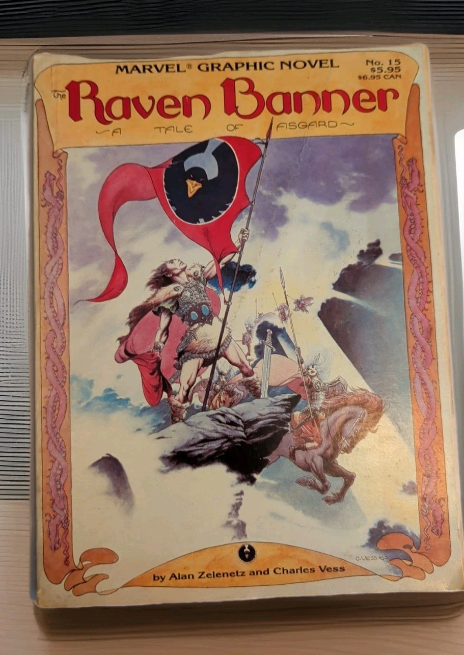 Raven Banner  Tale Of Asgard #15  Marvel Comics 1985 