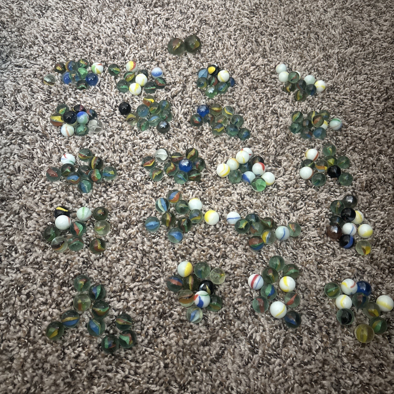 Vintage Collectible Marble Lot 202 Total (2 Large, 200 Small)