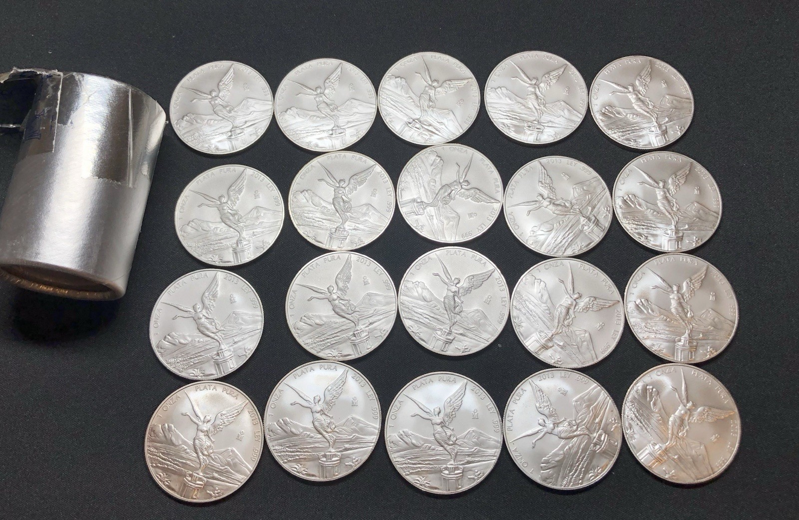 Roll of 2013 Mexico 1 oz Silver Libertad (Original Roll)￼