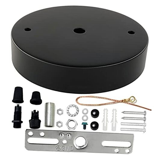 Light Canopy Kit 4.7" US UL Vintage Chandelier Ceiling Light Plate for Black