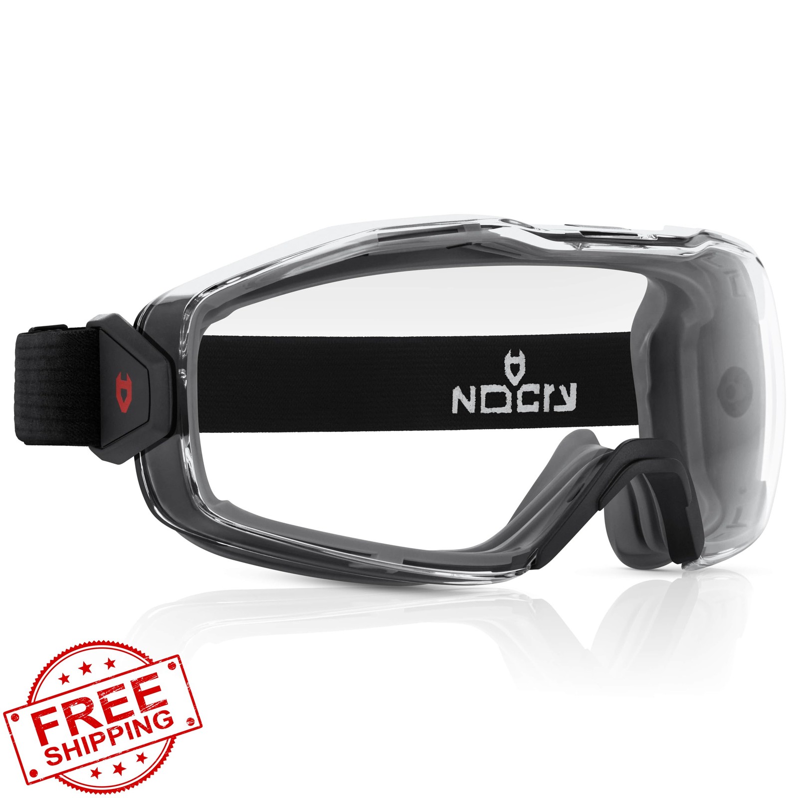 NoCry Anti Fog Safety Goggles Over Glasses ANSI Z87.1 UV380 Scratch