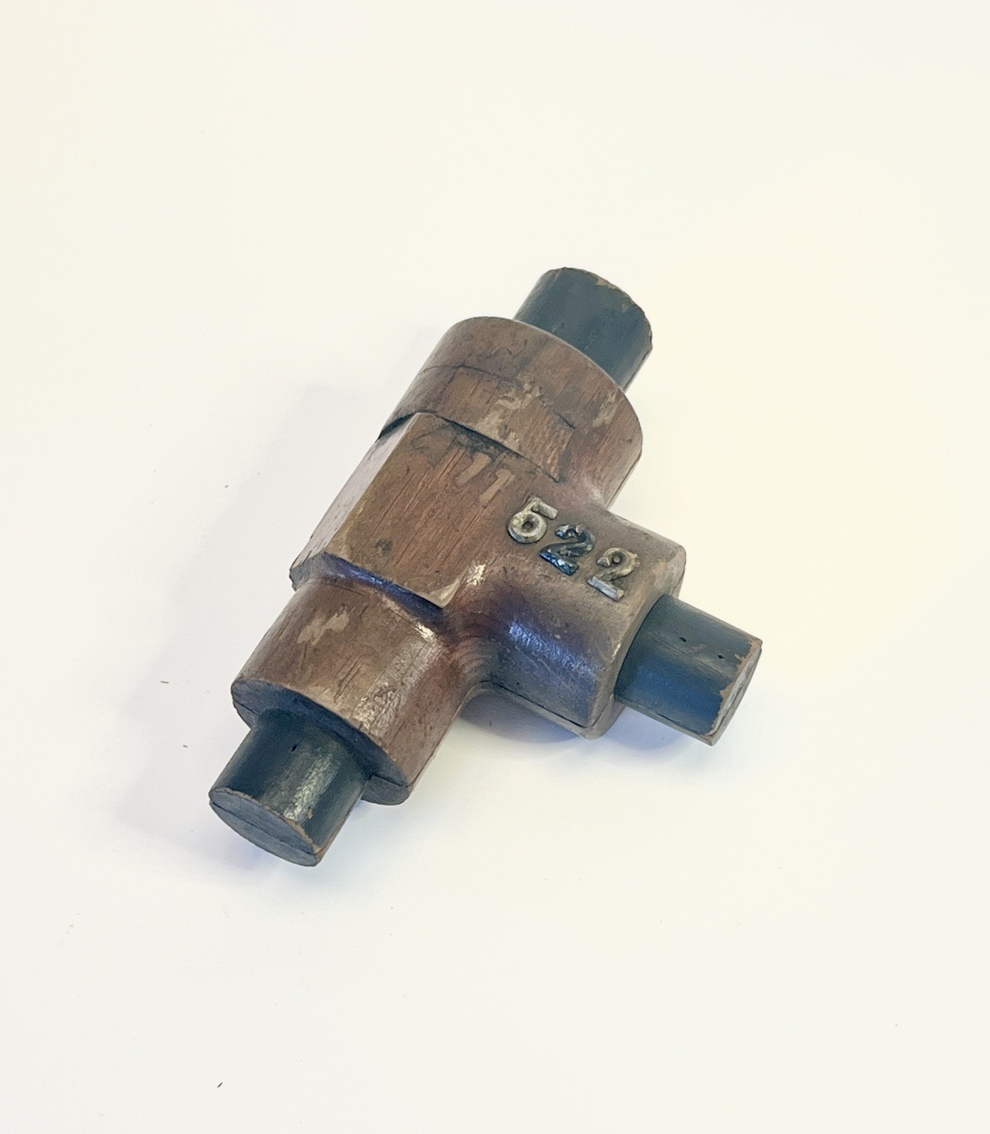 One of a Kind Vintage Industrial Wooden Pattern Form Steampunk Decor Machinery 