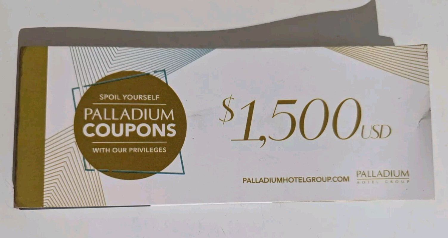 $1500 Palladium Hotels Coupon Book TRS