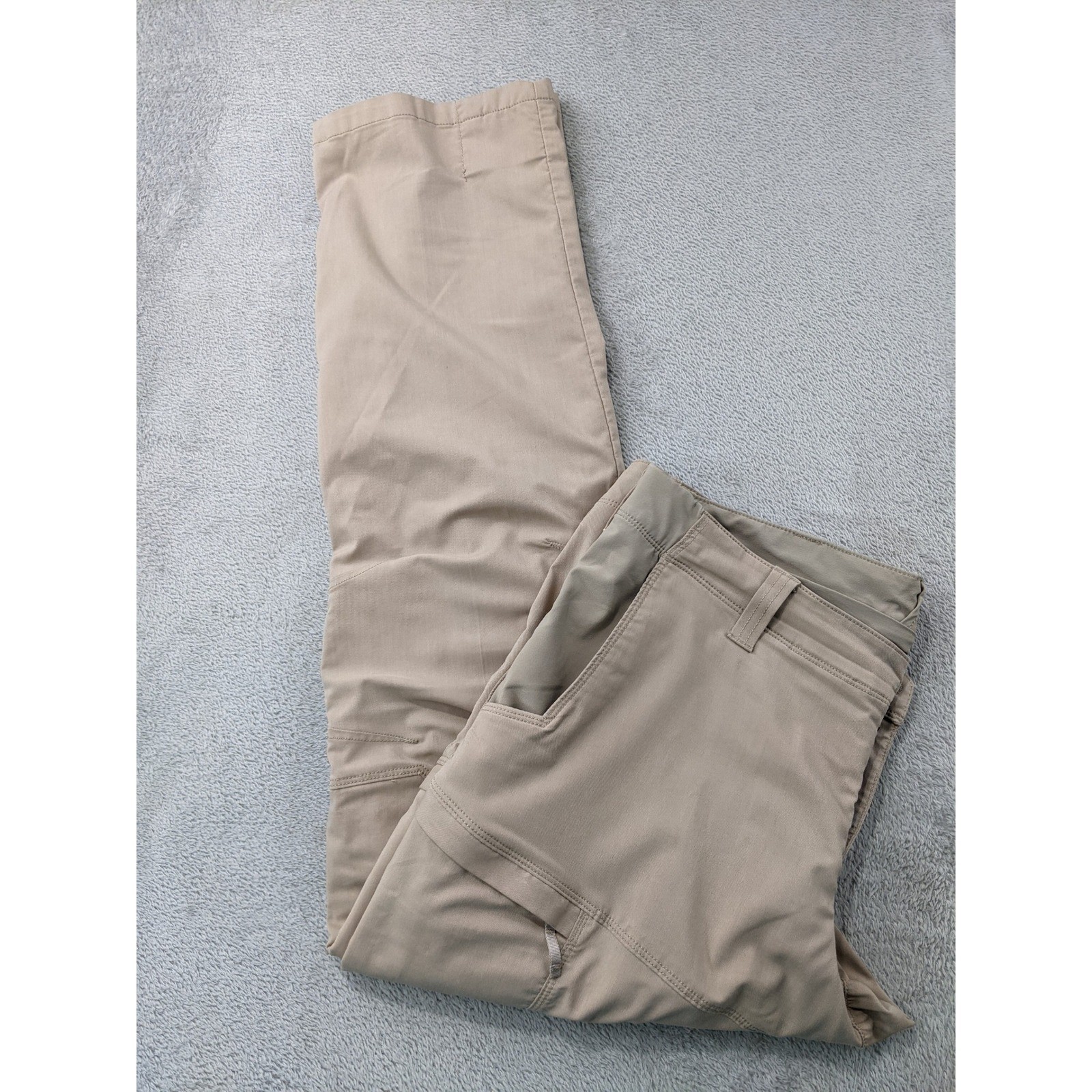 5.11 Tactical Men 38x32 Convertible Cargo Hiking Pants Poly/Cotton Outdoor Khaki