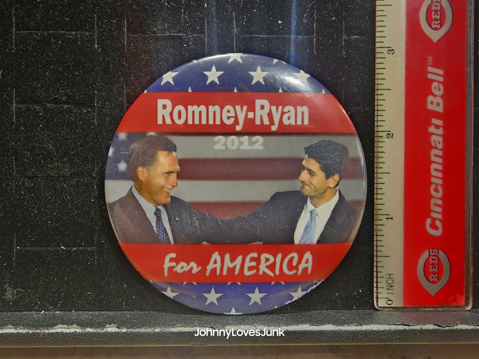 Vintage 2012 Mitt Romney/Paul Ryan Presidential Political Pinback Button Used