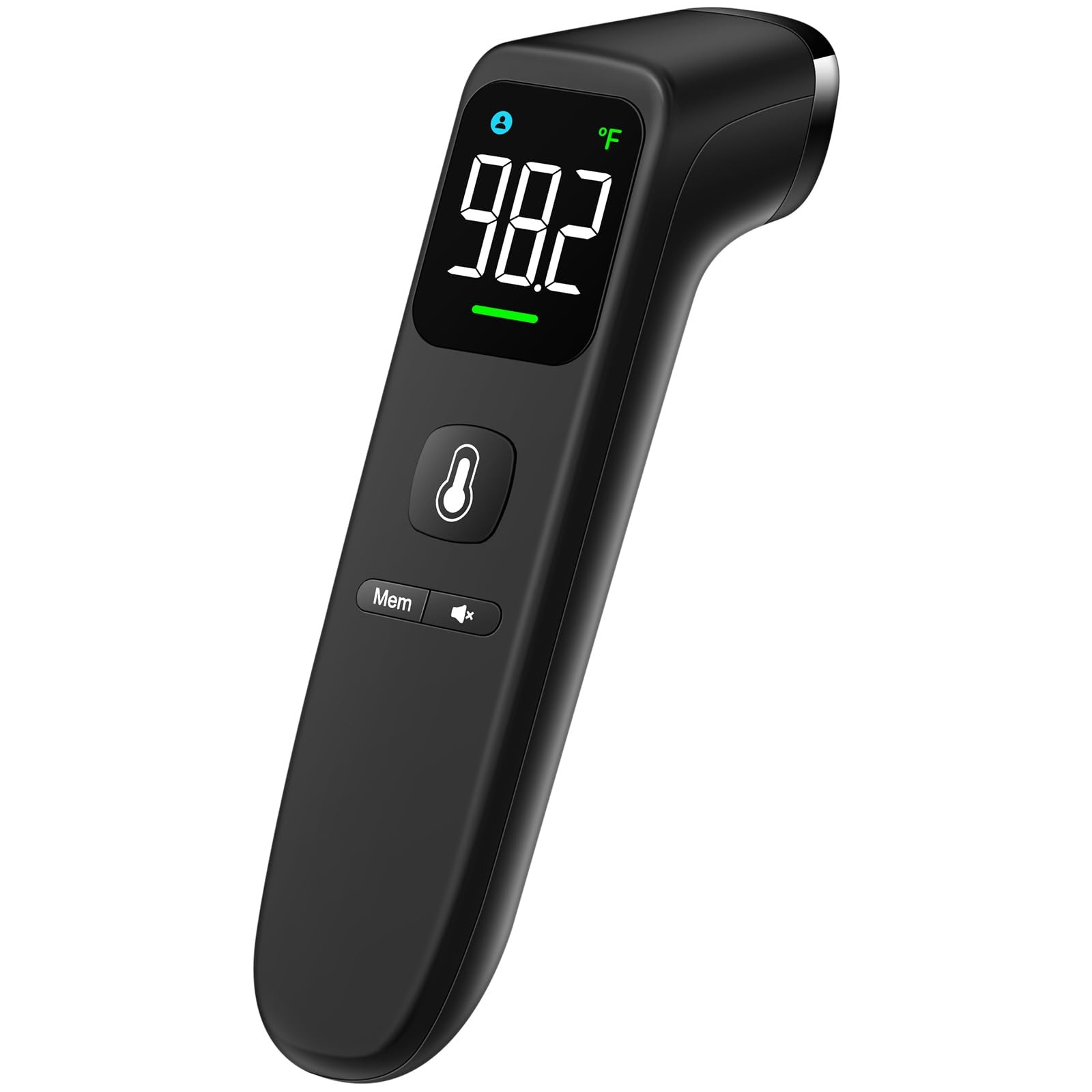 No-Touch Thermometer for Adults and Kids - Digital Forehead Black-and-Black 