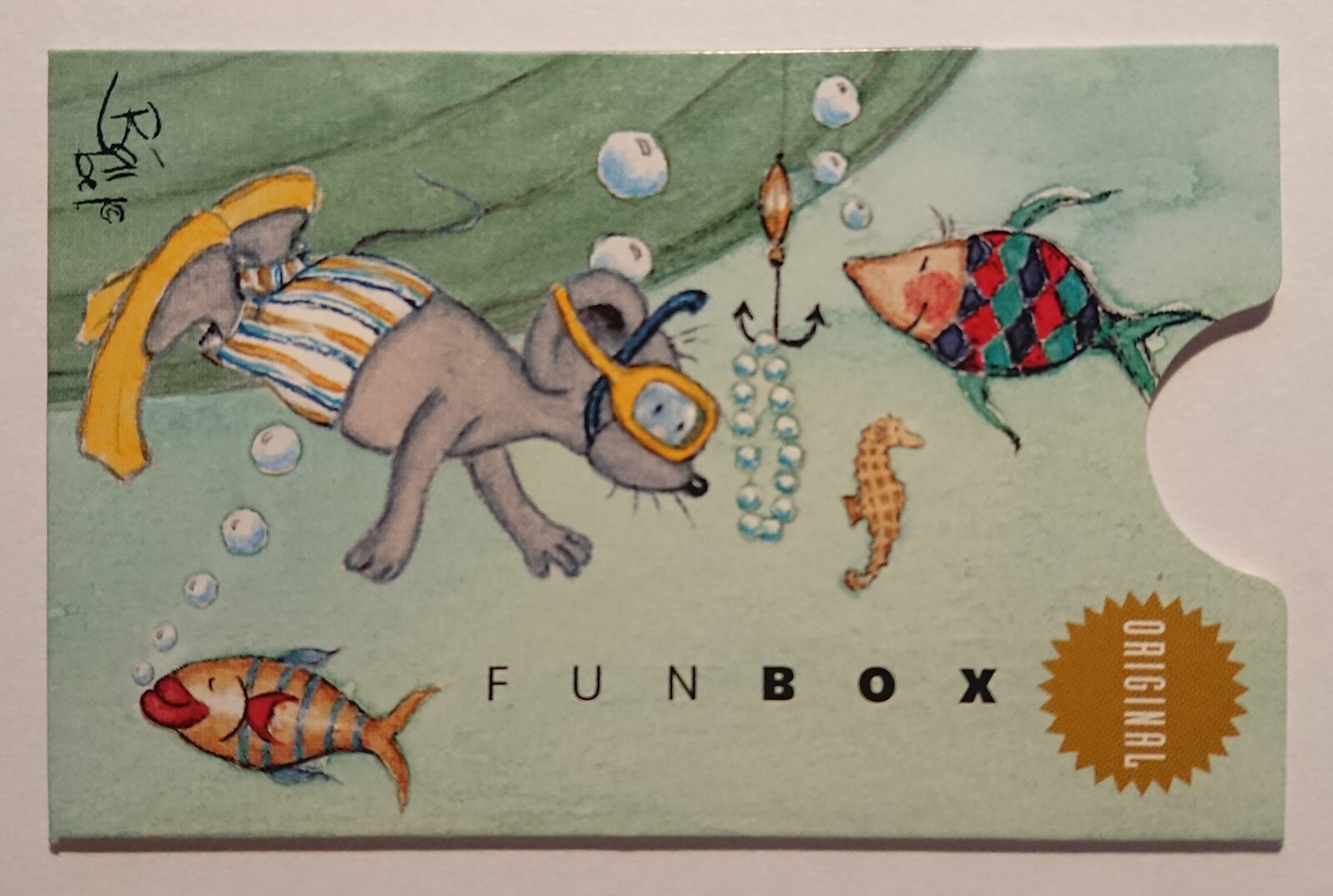 Card Holder Cardbox Phone Card Bank Card EC Card Bärbel Mouse Diver Seahorse