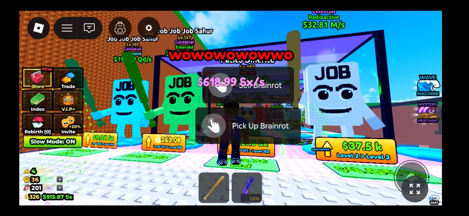 Roblox Collectibles Job Job Sahur, Mi Gatito, Spinny Hammy Celestial Emerald