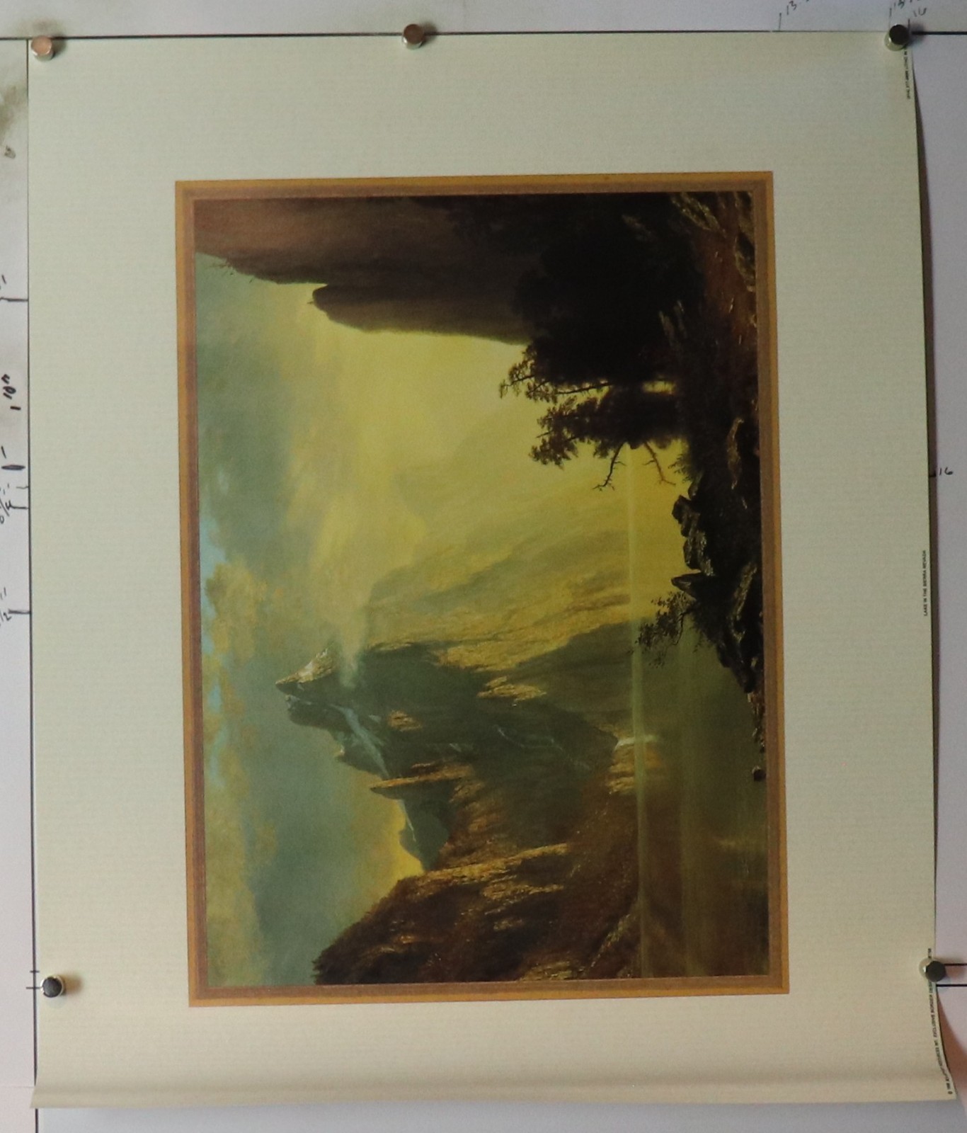 LAKE IN THE Sierra Nevada rare poster 20"X16" NOS (b279)