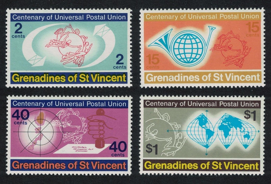 St. Vincent Gren Centenary of UPU 4v 1974 MNH SG#26-29