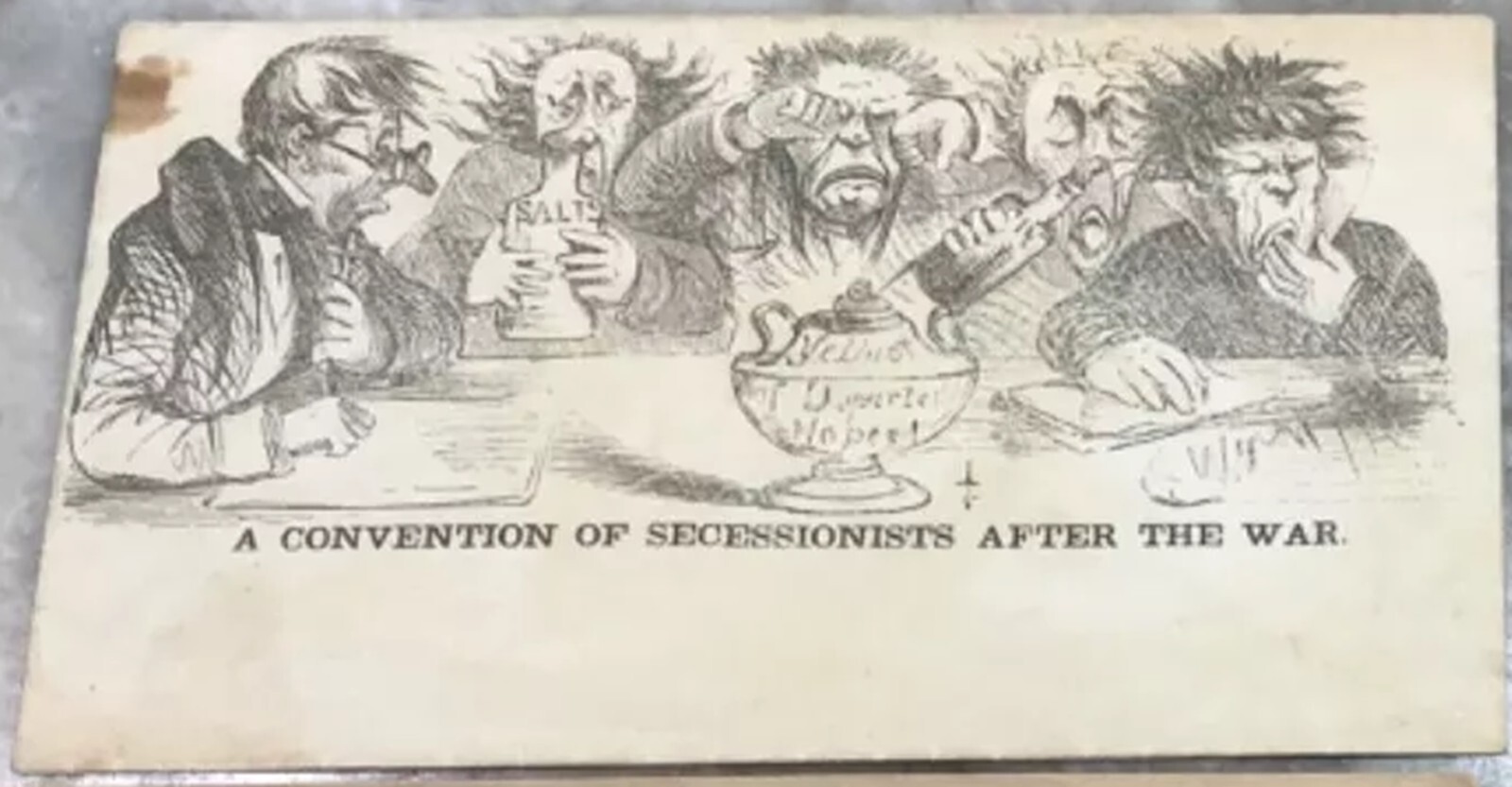 CIVIL WAR PATRIOTIC Cover - A CONVENTION of SECESSIONISTS AFTER THE WAR - RARE !