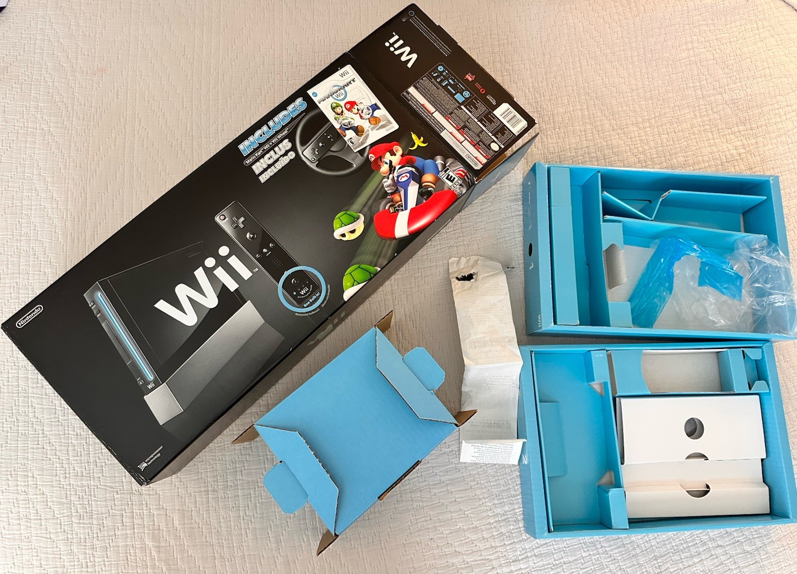 Nintendo Wii Mario Kart Bundle Video Game Console BOX ONLY