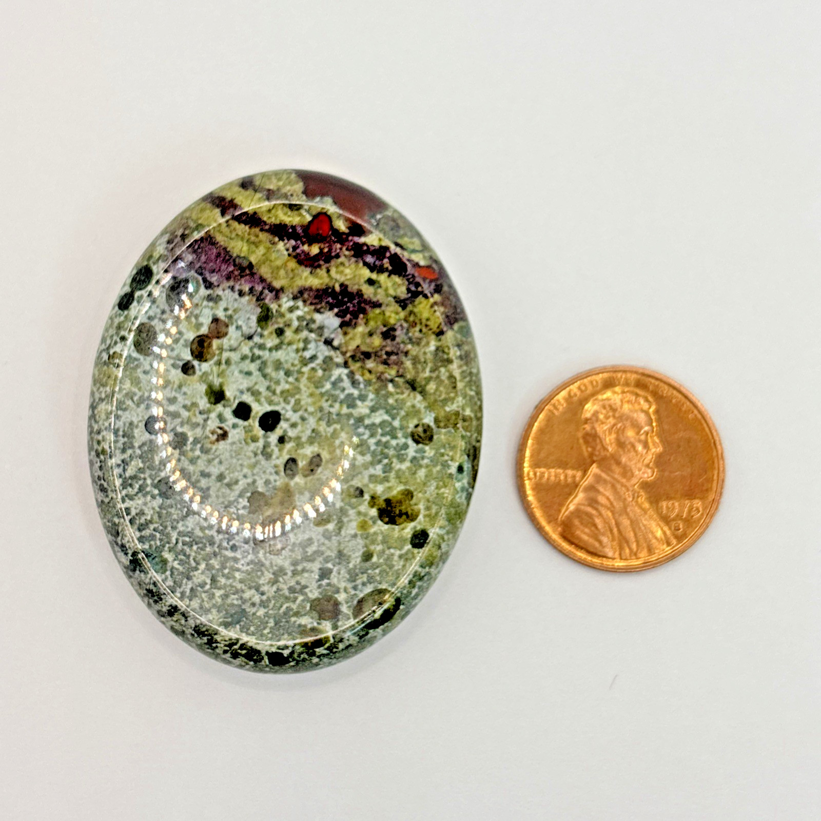 Natural Crystal Calming Worry Stone:DRAGONS BLOOD (Crystal Healing Pocket Stone)