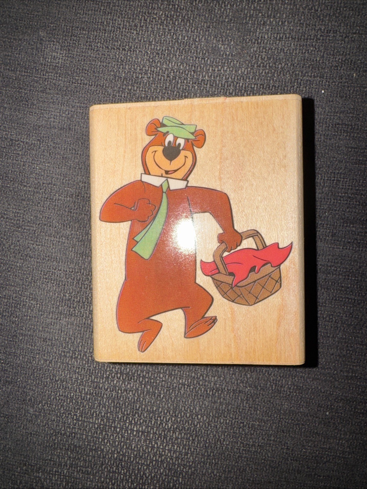 YOGI BEAR Rubber Stampede Stamp 1993 HANNA BARBERA CARTOON CHARACTER Vintage