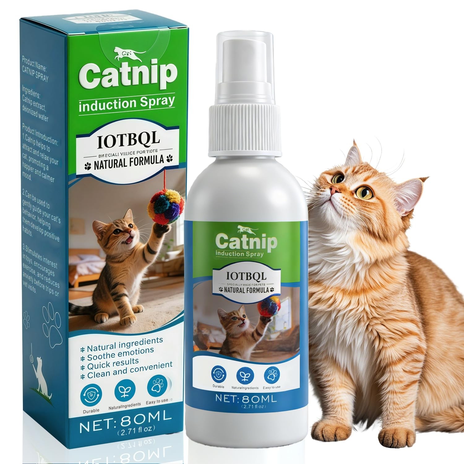Premium Catnip Spray for Cats – 100% Natural Ingredients, Boosts Energy,Relie...