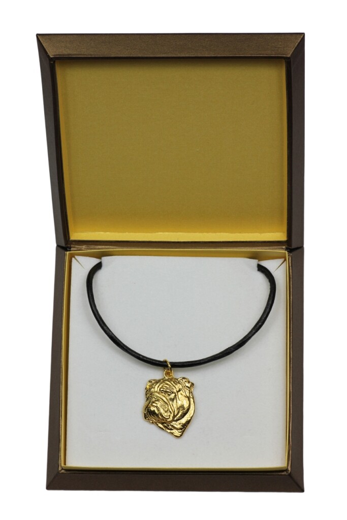 Bulldog, English Bulldog II - Dog Collar IN Geschenkbox, Gilded Pks