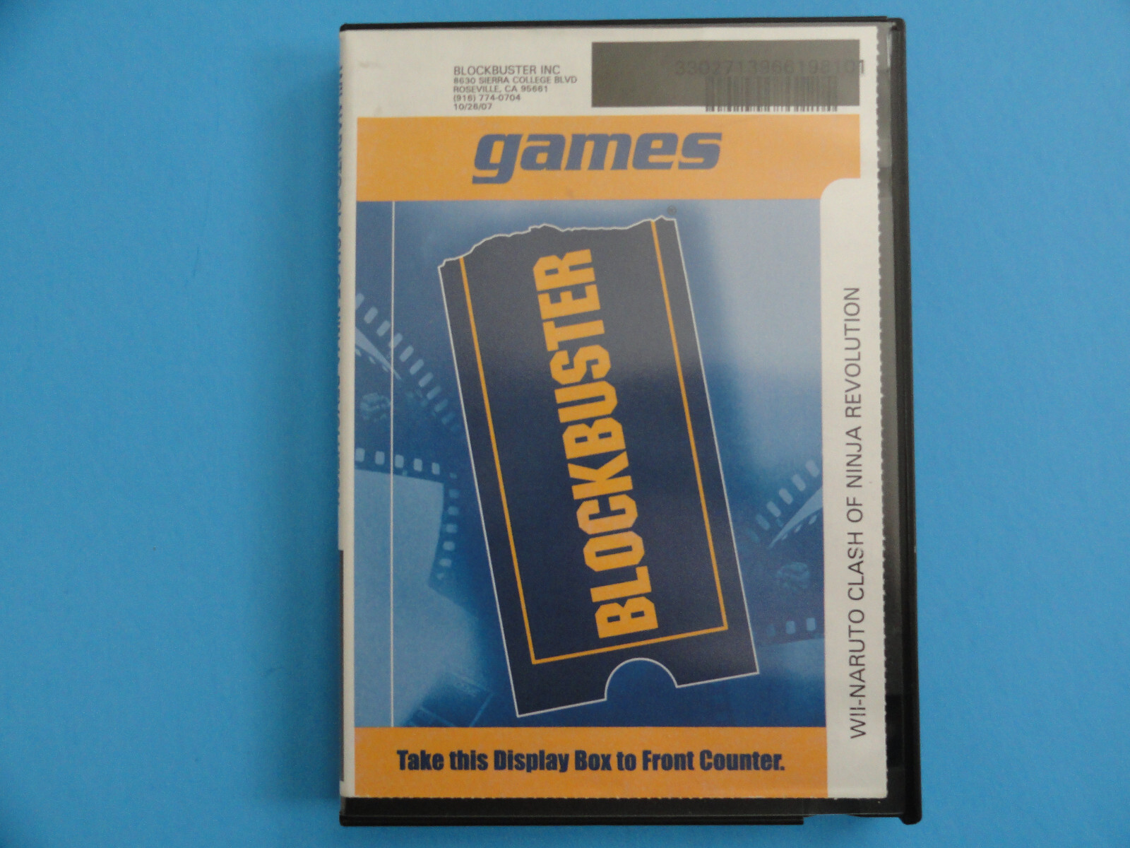 WII NARUTO CLASH NINJA REVOLUTION BLOCKBUSTER VIDEO RENTAL CASE W/INSTRUCTIONS