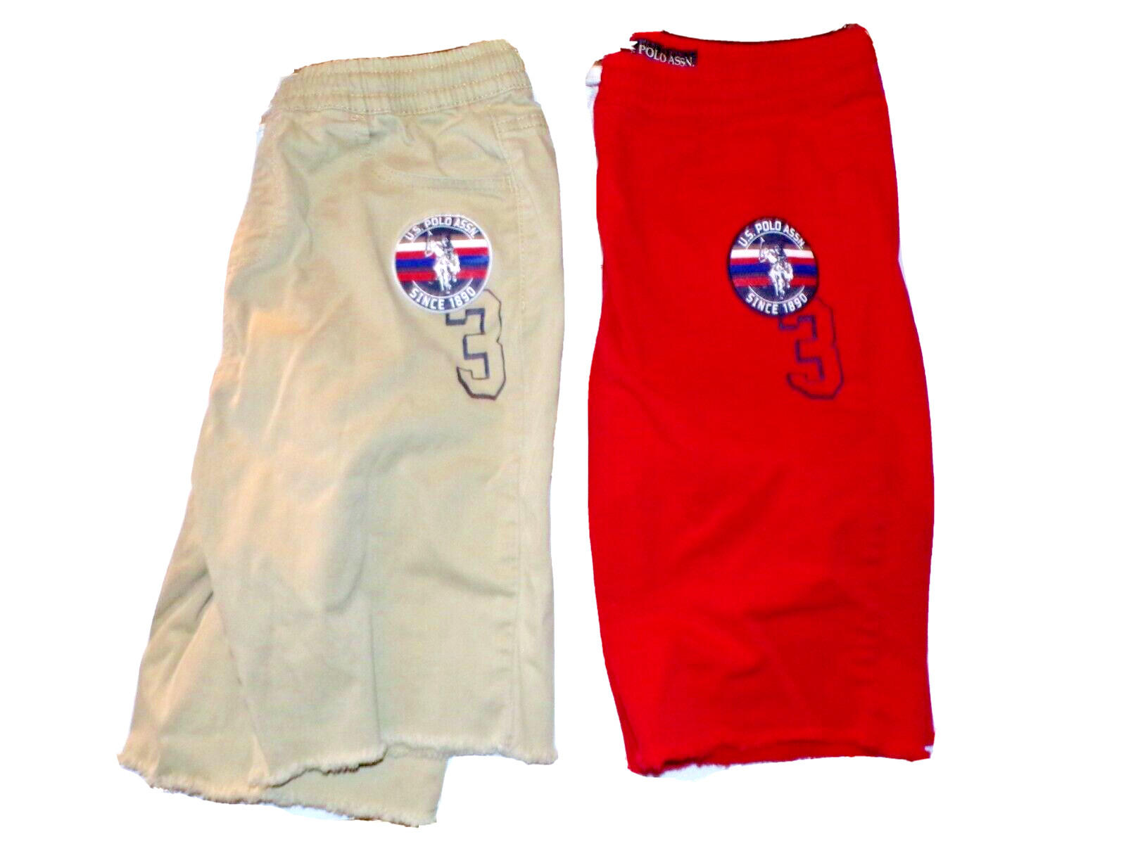 2  boy's 14-16 & 10-12 shorts U.S. Polo stretch D-string waist cut offs style R1