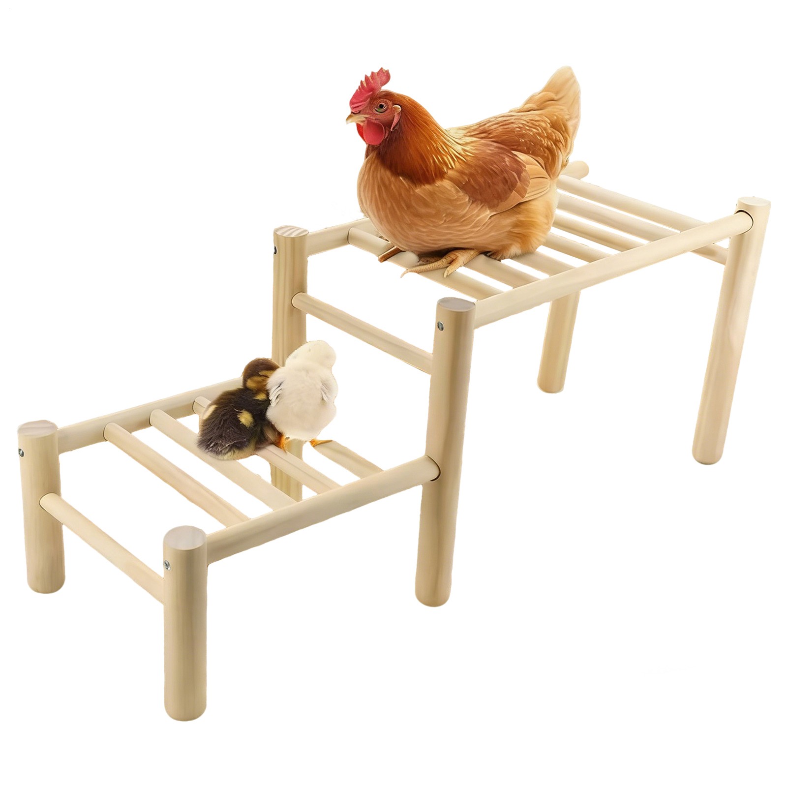Chicken Perch Strong Secure Wooden Farm Chicken Stand Toys For Backyard Farms 
