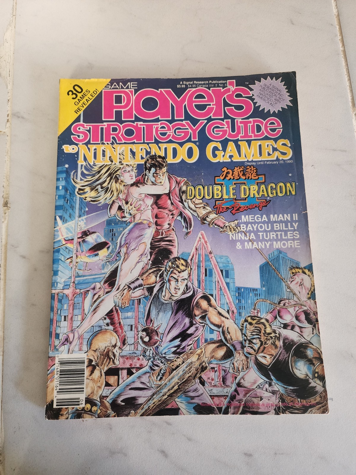 Game Player's Nintendo Vol 2 No 6, Double Dragon II strategy guide 1989, NES