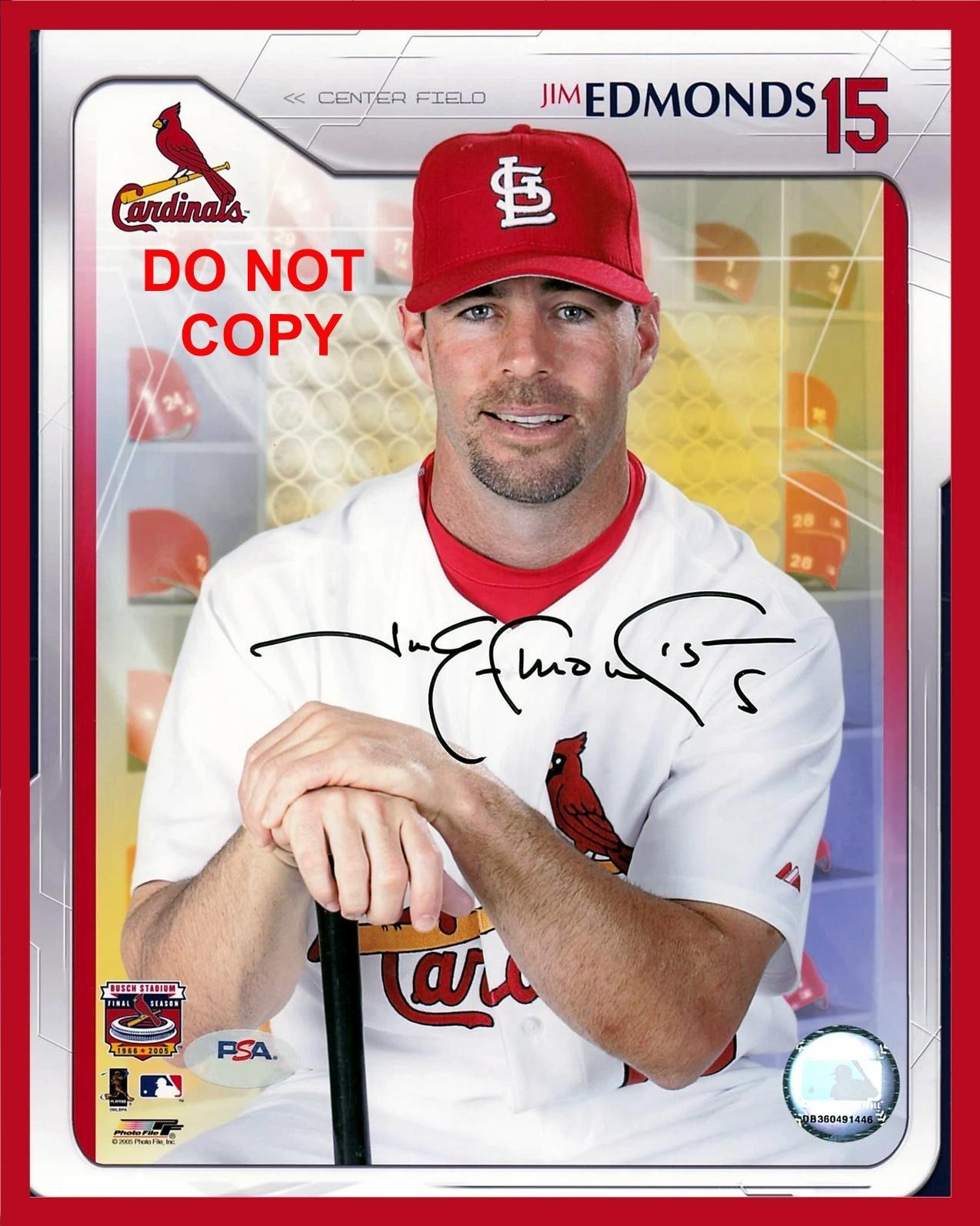 Jim Edmonds ST LOUIS CARDINALS Signed Autographed REPRINT 8x10 Photo RP