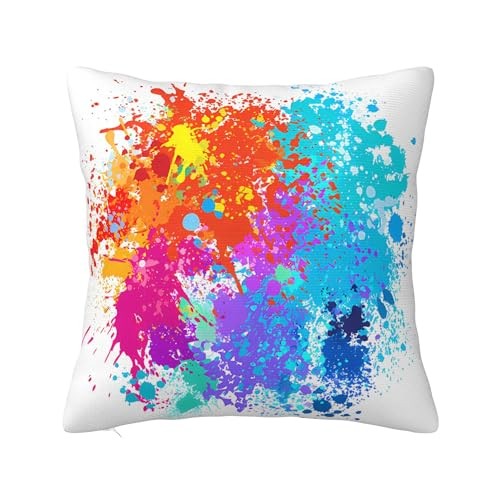 Splash Ink Graffiti Color Paint Splashes Throw 18" x 18" (Pack of 1) Style-33