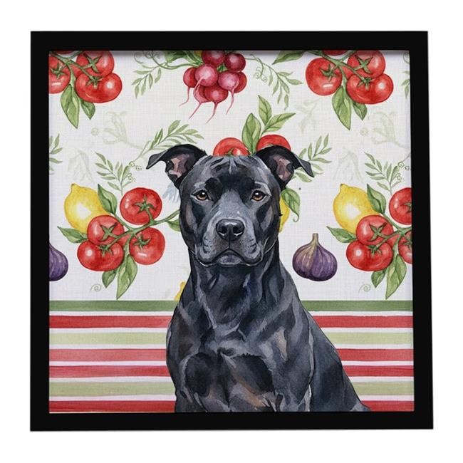 Carolines Treasures WDK8081MFP88 Unisex Black American Staffordshire Terrier ...
