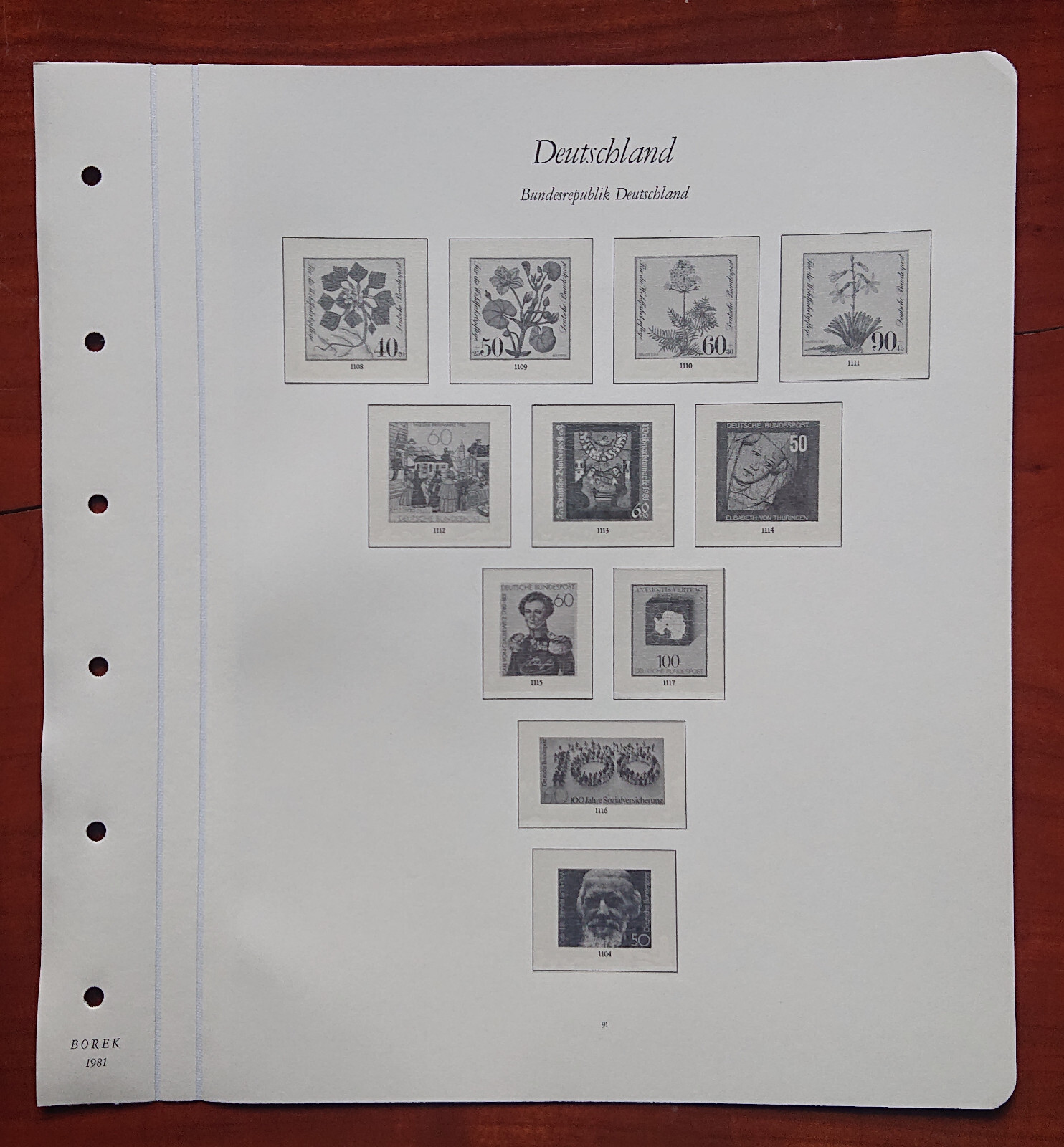 Vordruckblatt Federal Republic Germany Borek 1981 S.S.91 Plants Clausewitz