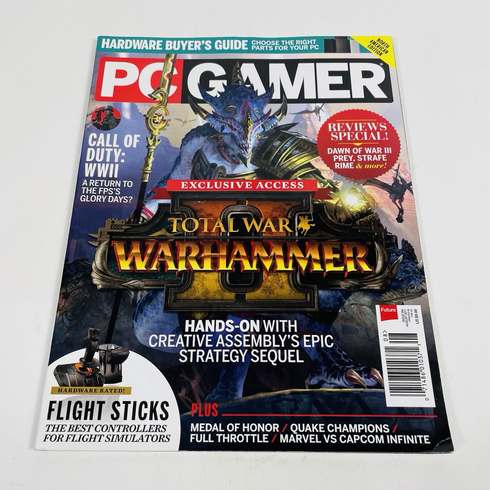 PC Gamer Magazine Issue 294 August 2017 Total War Warhammer 2 Call Of Duty WWII